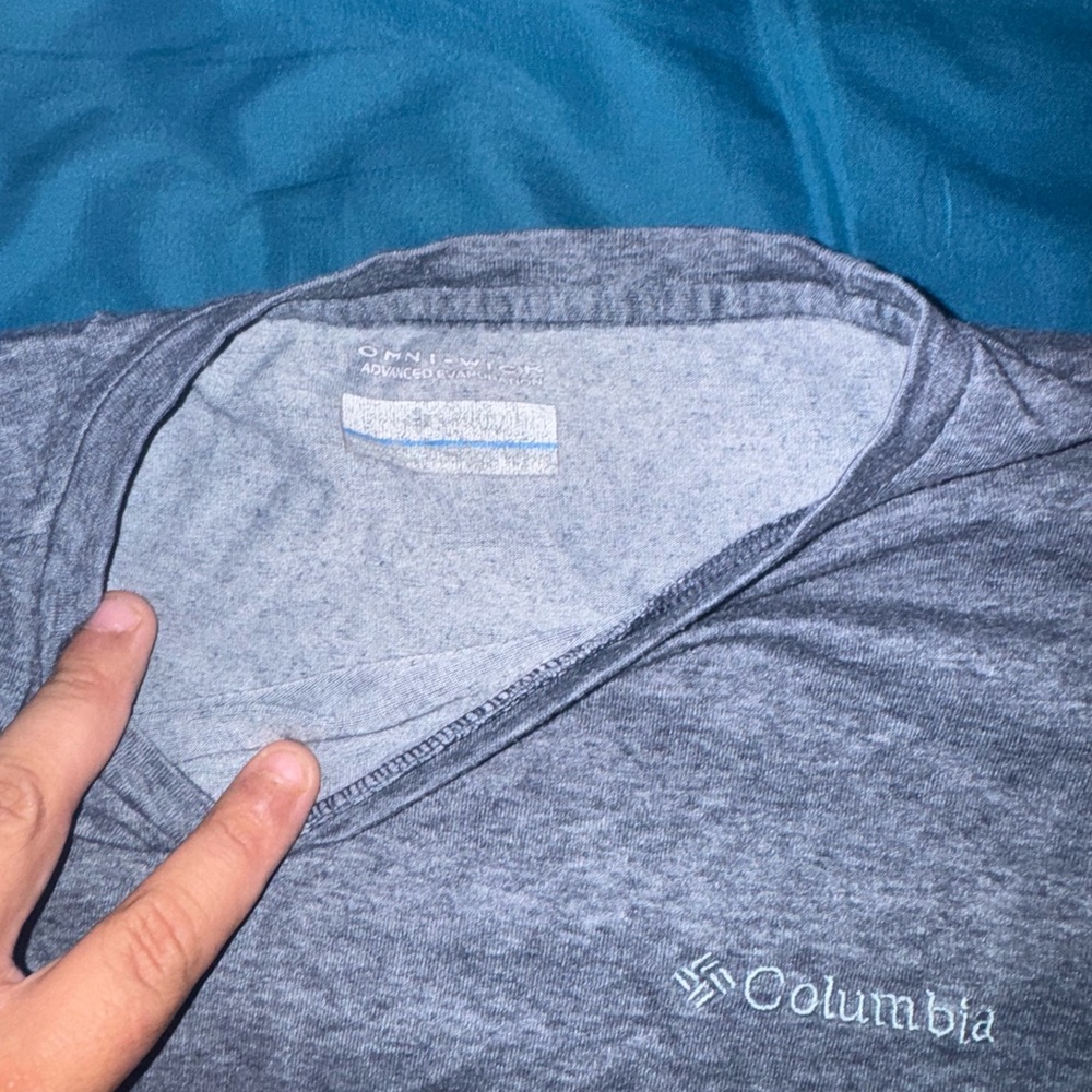 Columbia Gray Short Sleeve Tee Soft Cotton Blend